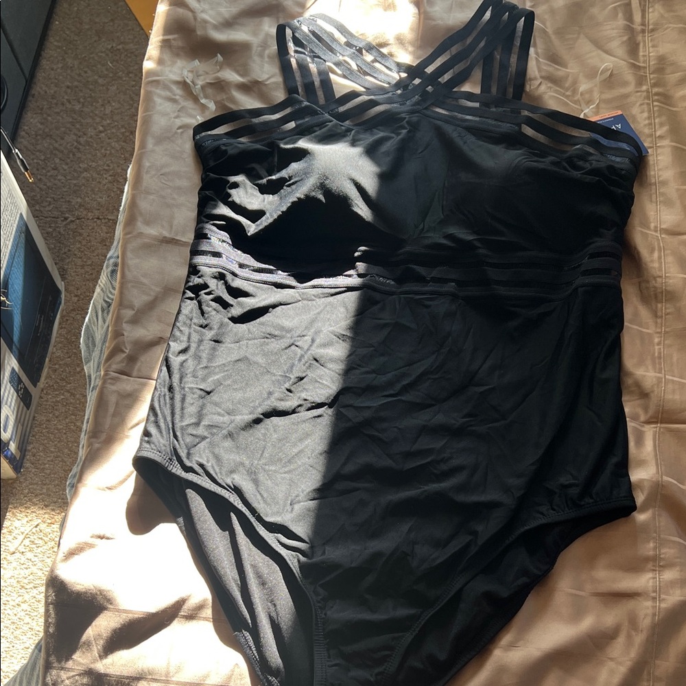 Apt. 9 Strappy Black One-Piece Swimsuit